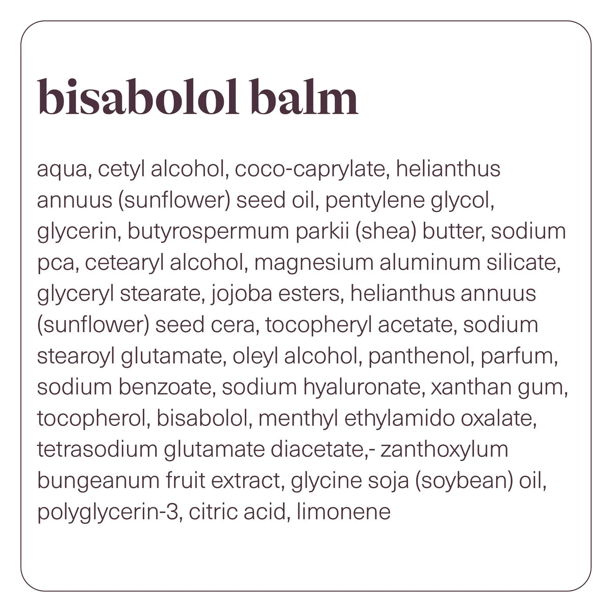 Bisabolol Balm