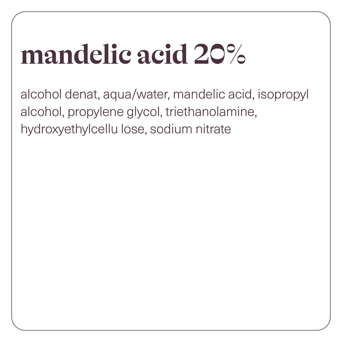 Mandelic Acid 20%
