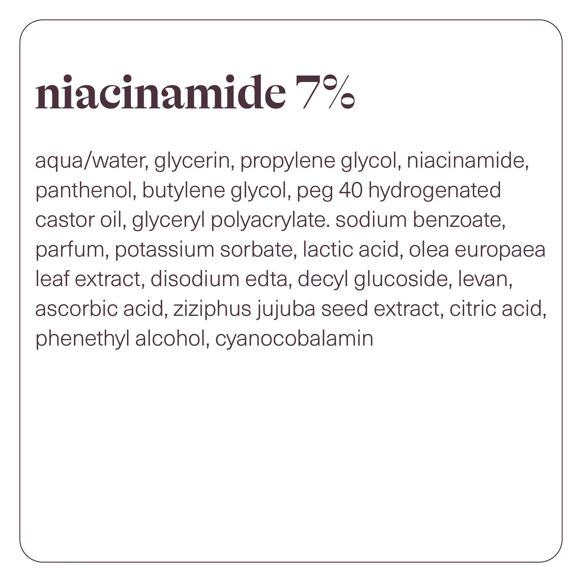 Niacinamide 7%