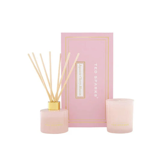 TED SPARKS JAPANESE CHERRY BLOSSOM CANDLE & DIFFUSER GIFT SET